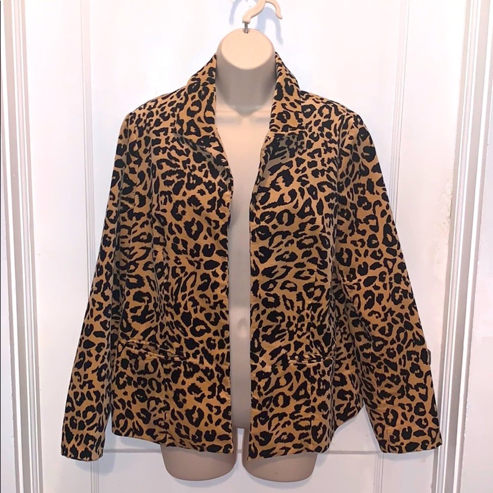 Chico’s leopard print Blazer